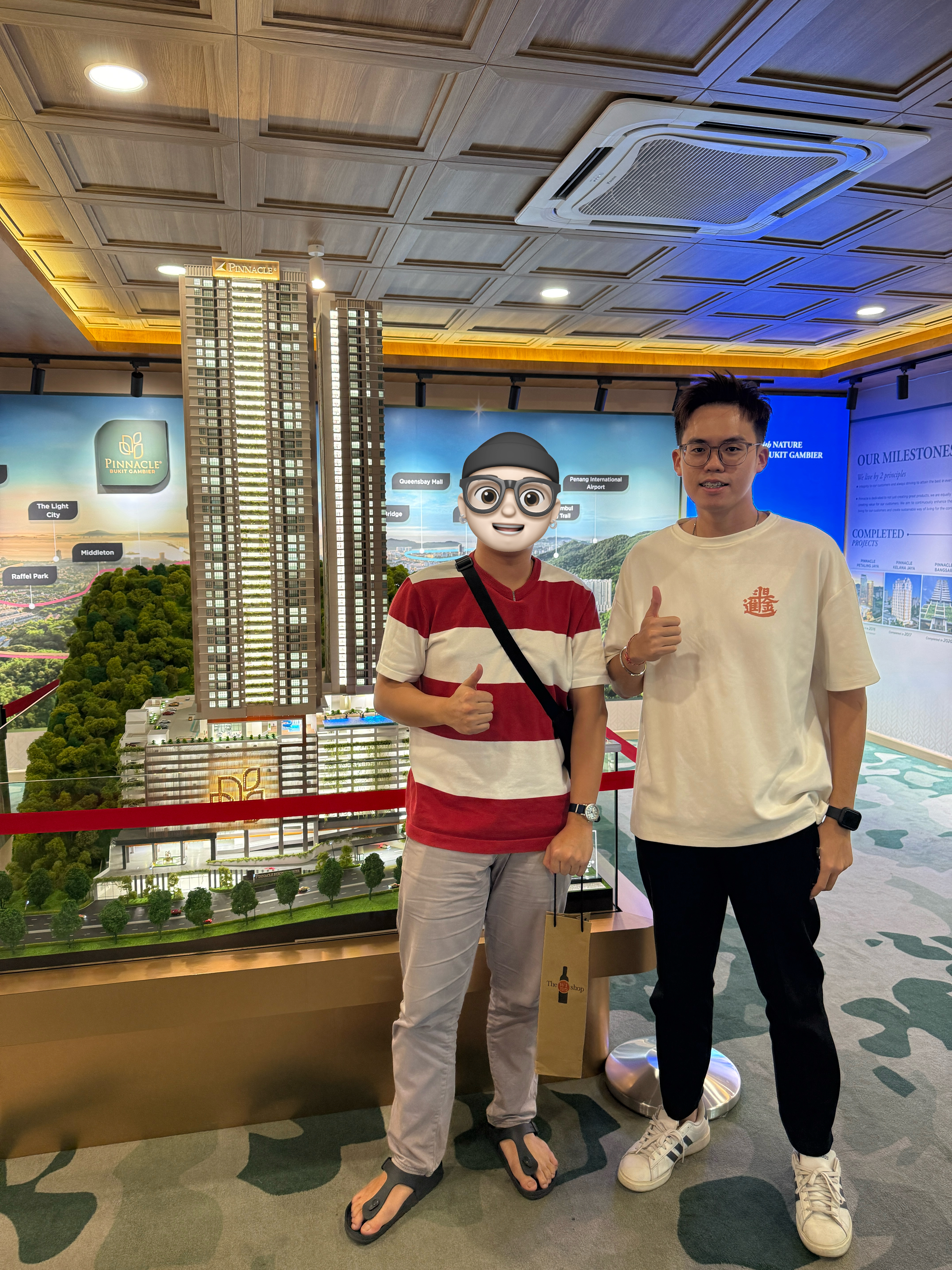 James with a client at a project viewing