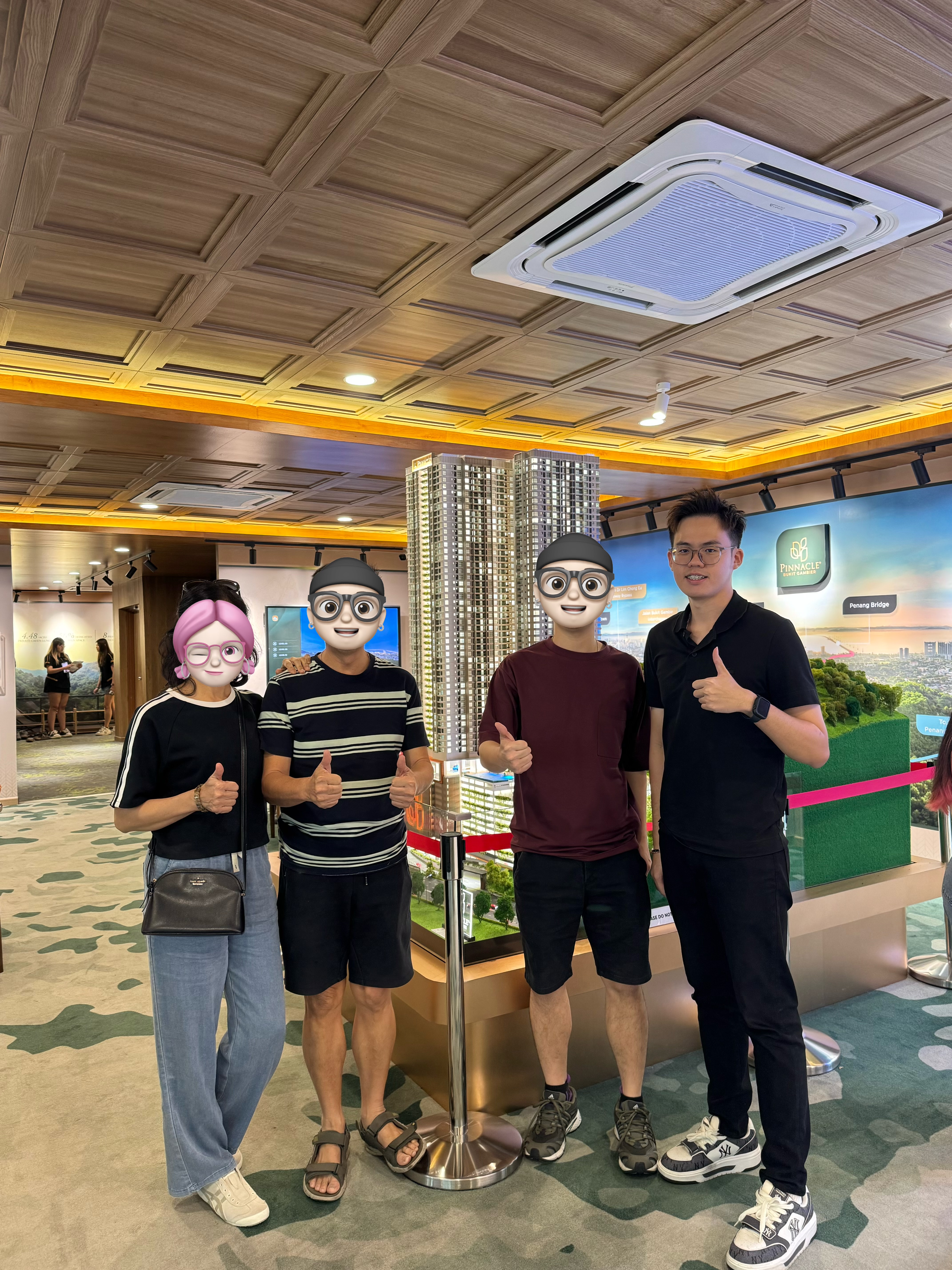 James with clients during a Penang property viewing