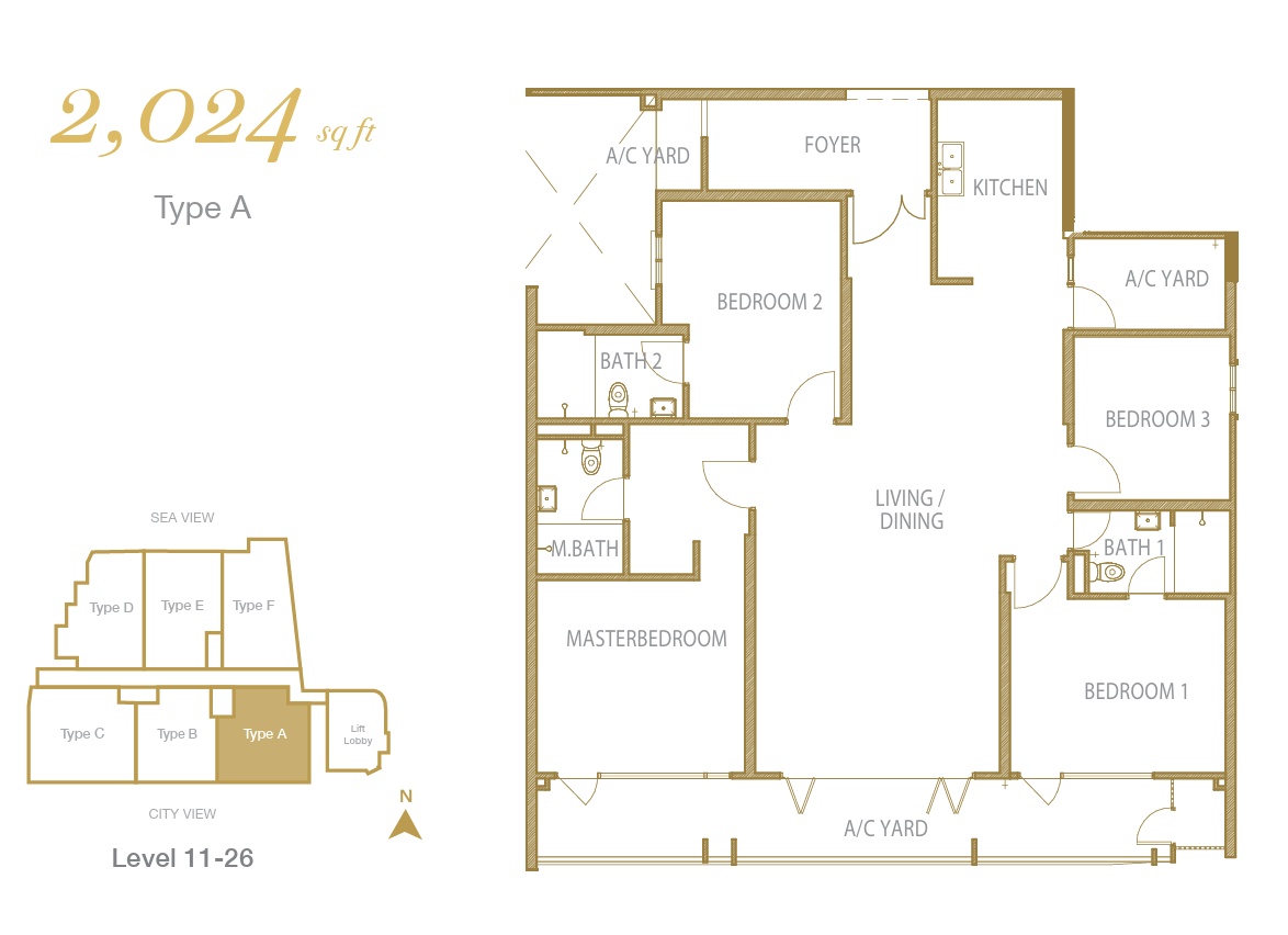 Cantonment Residence Type A floor plan