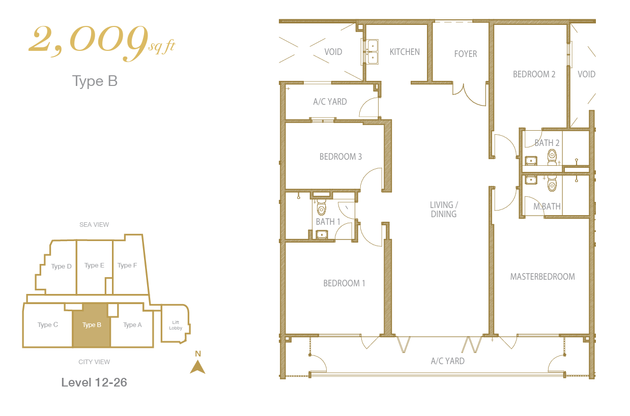 Cantonment Residence Type B floor plan