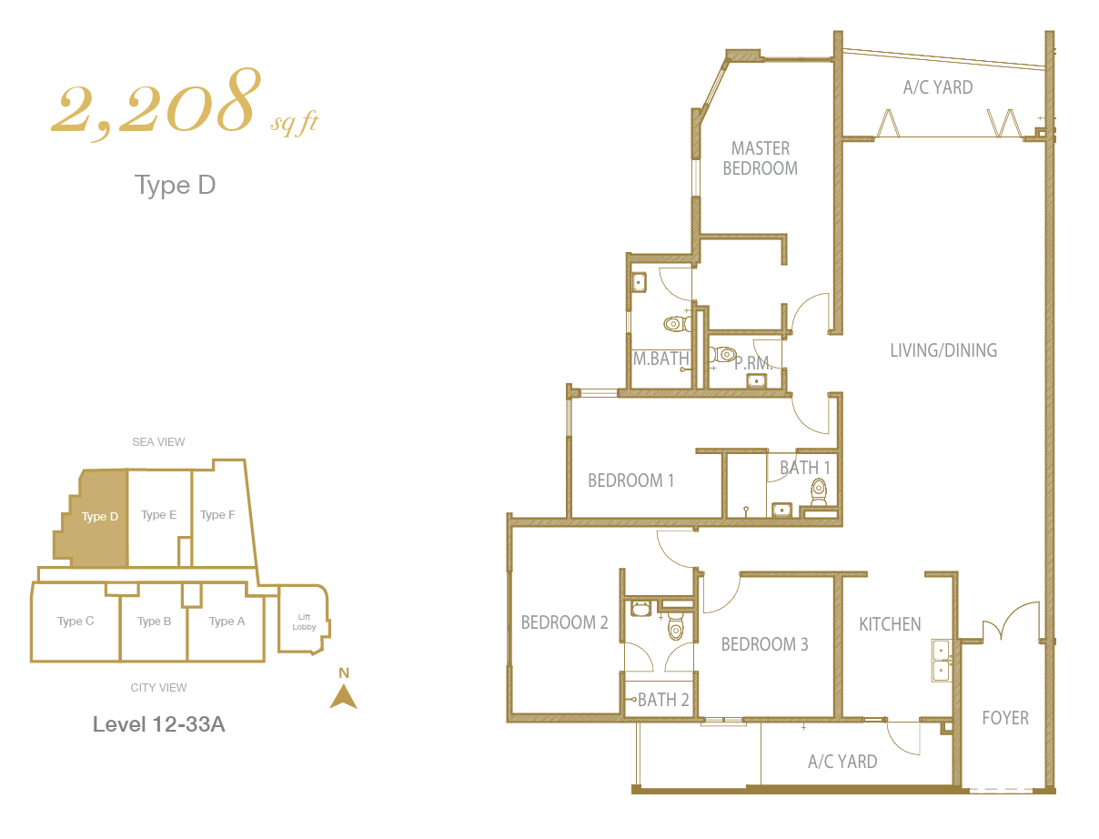 Cantonment Residence Type D floor plan