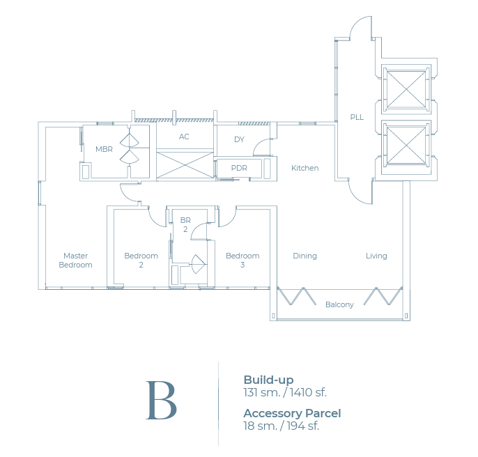Light Water Residence Type B floor plan
