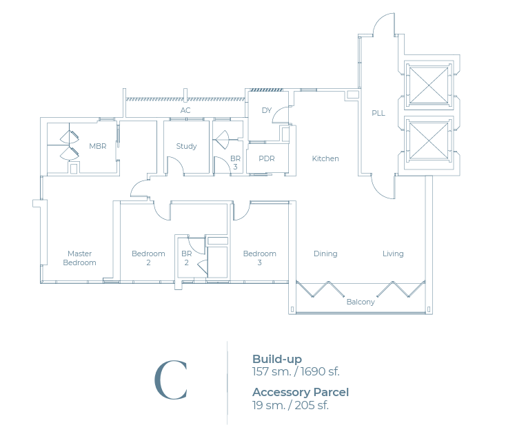 Light Water Residence Type C floor plan