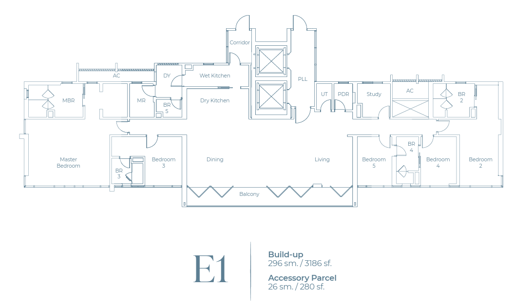 Light Water Residence Type E1 floor plan