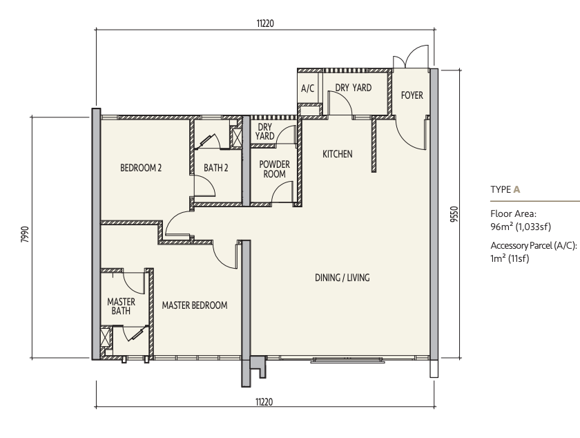Mezzo Residence Type A floor plan