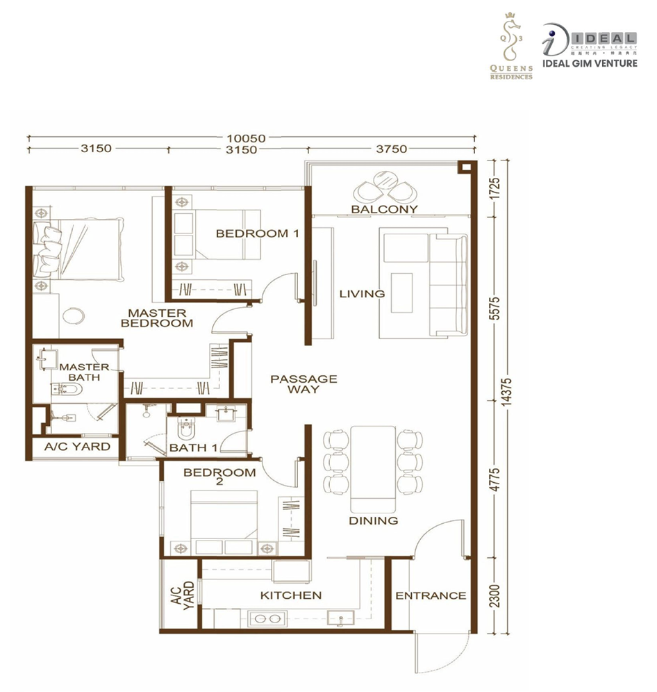 Queens Waterfront 3 Layout 03 floor plan